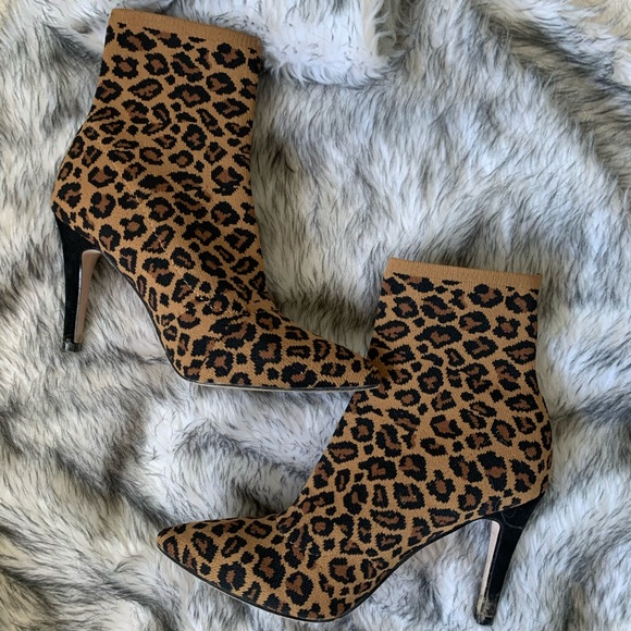 cheetah sock booties